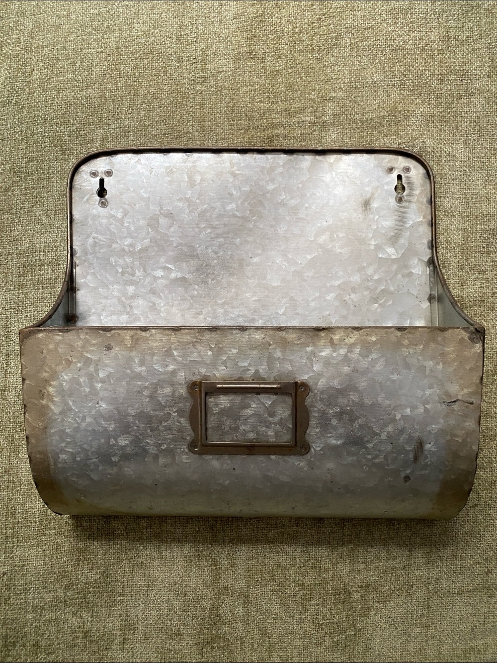 Source Unknown Galvanized Metal Wall Pocket - Silver